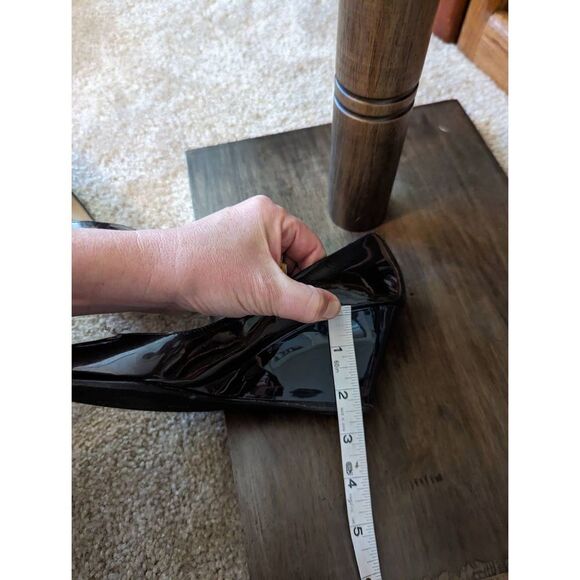 JIMMY Choo black patent leather Allen pat wedge euc sz 6 - Picture 8 of 8